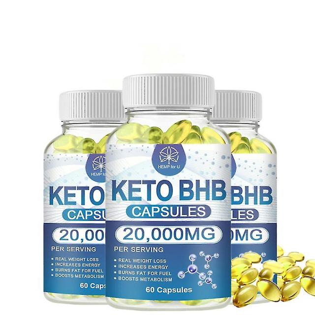 Guoguo Bhb Keto kapsel til voksne mænd og kvinder slankende produkt tabe sig appetithæmmere fedtforbrænder gym supplement hurtigt brændende fedt 3b... on Productcaster.