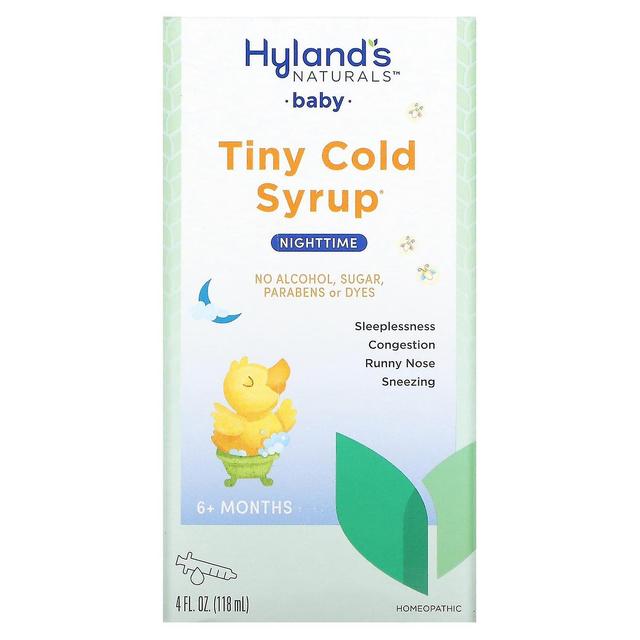 Hyland's, Baby, Tiny Cold Syrup, Nighttime, Ages 6 Months +, 4 fl oz (118 ml) on Productcaster.