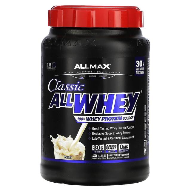 ALLMAX, Classic AllWhey, 100% vassleproteinkälla, vanilj, 2 lbs (907 g) on Productcaster.