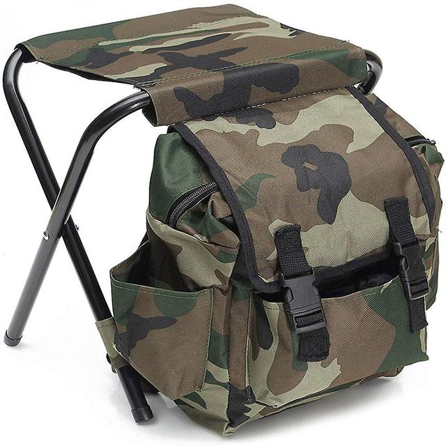 Mountaineering Backpack Chair Sturdy High Load-bearing Bag For Camping Camouflage on Productcaster.