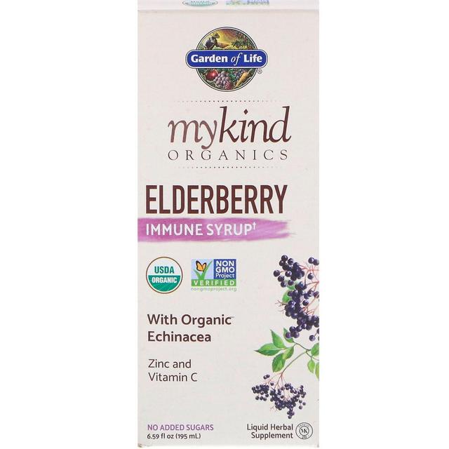 Garden of Life, MyKind Organics, Elderberry Immune Syrup, 6.59 fl oz (195 ml) on Productcaster.