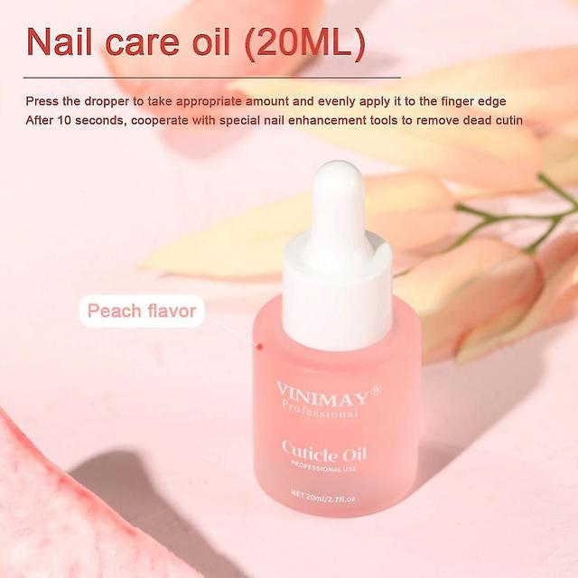 Nouvelle huile de soin de cuticule à ongles 20ml Anti-edge Barb Dead Skin Nail Nutrition Peach on Productcaster.