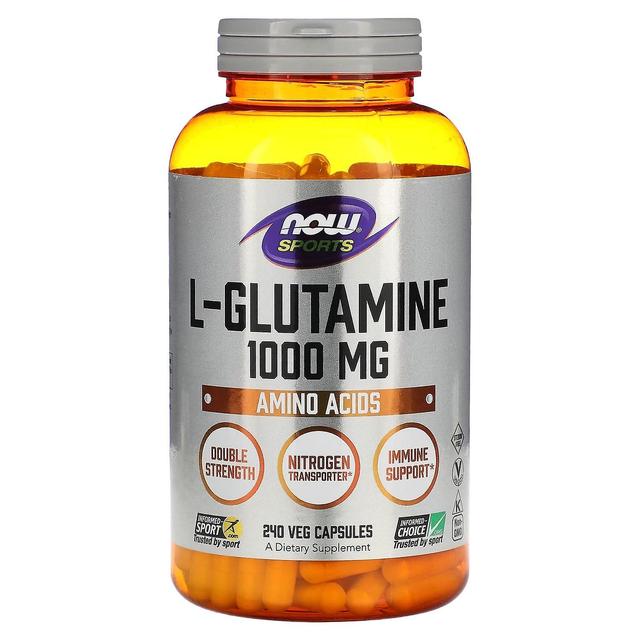 NOW Foods, Sports, L-Glutamine, 1,000 mg, 240 Veg Capsules on Productcaster.