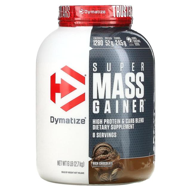 Dymatize, Super Mass Gainer, Rik choklad, 6 lbs (2.7 kg) on Productcaster.