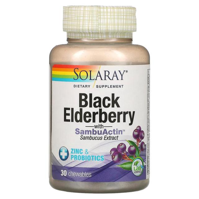 Solaray, Black Elderberry With SambuActin, 30 Chewables on Productcaster.