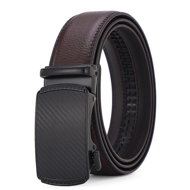 Dewenwils Dww-Une ceinture pour homme marron, ceinture en cuir pour homme avec un fermoir automatique cliquet, ceinture de costume d'affaires, larg... on Productcaster.