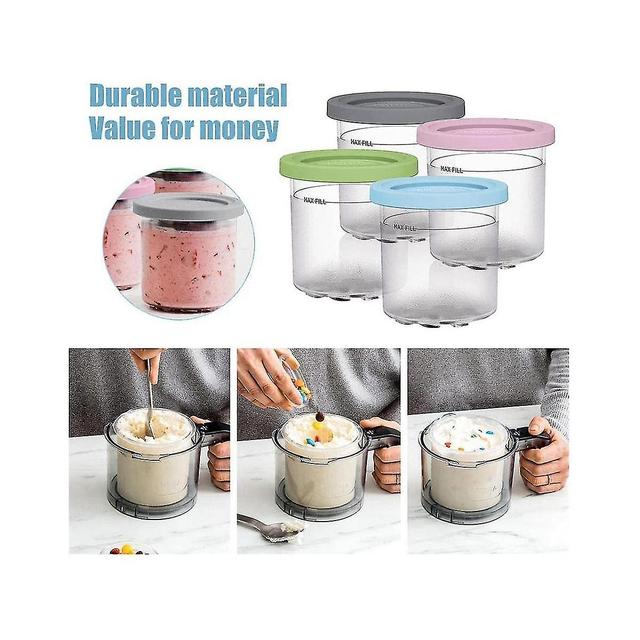 2 Stück Eiscreme-Pints-Becher für Ninja für Nc299am C300s-Serie Wiederverwendbar kann Eiscreme-Gelato B aufbewahren Wie gezeigt on Productcaster.