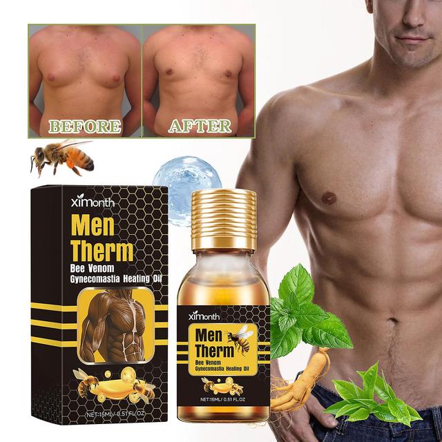 Mamusk Bee Venom Gynecomastia Heating Oil, Bee Venom Oil, Gynecomastia Tightening Massage Oil for Men, Help Strengthen The Chest Muscles 3Pcs on Productcaster.