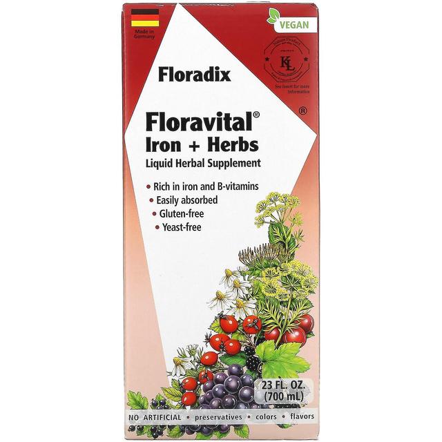 Gaia Herbs, Floradix, Floravital Iron + Herbs, 23 fl oz (700 ml) on Productcaster.