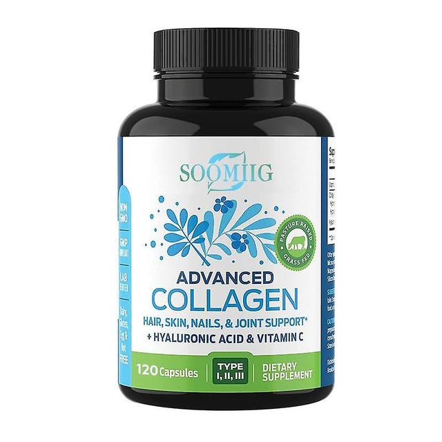 Vorallme kollagenpiller med hyaluronsyra och C-vitamin minskar rynkor Firmor Huden främjar friskt hår, hud, naglar och leder 120 count-1 bottle on Productcaster.