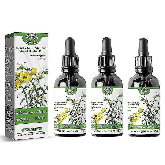 Dendrobium Mullein Extract Lung Cleanse Respiratory Herbal Drops 30ml 3pcs on Productcaster.