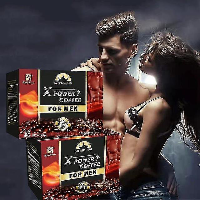 2023 Nieuwe X Power Mens Energy Coffee verbetert libido en vitaliteit Power Maca Oploskoffie Heren Blac on Productcaster.