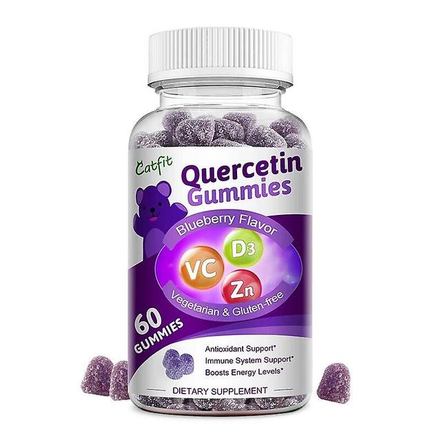 Hikig 5-In-1 Quercetin Gummies with Bromelain Vitamin C and Zinc &Elderberry Antioxidant and anti-tumor antitussive Food 60pcs on Productcaster.