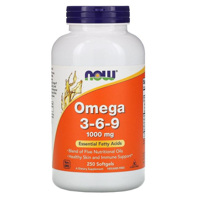 NOW Foods Agora Alimentos, Ômega 3-6-9, 1.000 mgs, 250 Softgels on Productcaster.