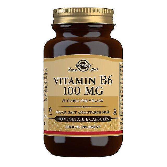 Solgar Vitamin B6 100mg Vegicaps 100 (12536649) on Productcaster.