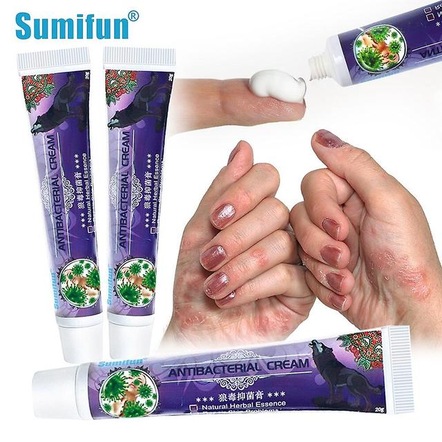 Coscelia 1/3/5pcs Sumifun Wolf Poison Antibacterial Cream For Eczema Psoriasis Skin Treatment Dermatitis Anti Itch Herbs Ointment Health 3Pcs witho... on Productcaster.