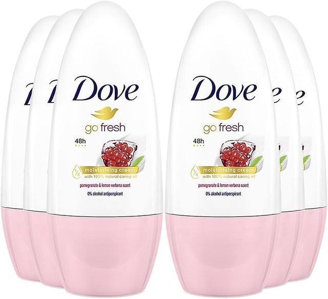 6 x Dove 48H protection Anti-perspirant Roll On 50 ml - Pomegranate & Lemon Verbana on Productcaster.