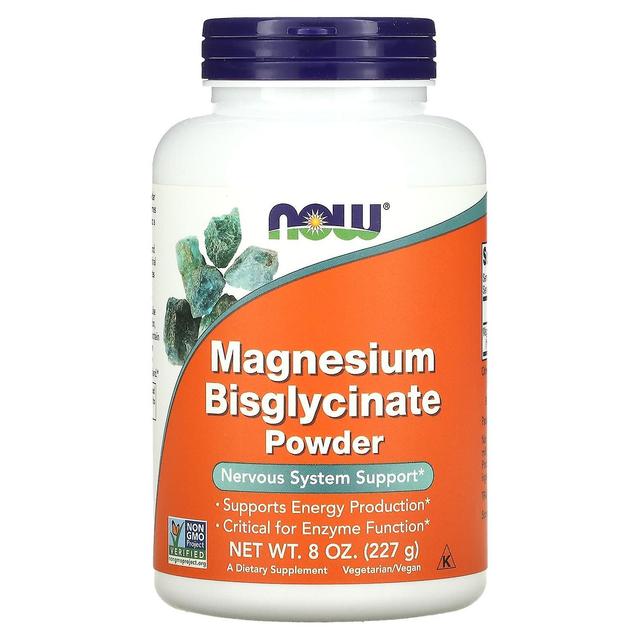 NOW Foods NU Fødevarer, Magnesium Bisglycinat Pulver, 8 oz (227 g) on Productcaster.