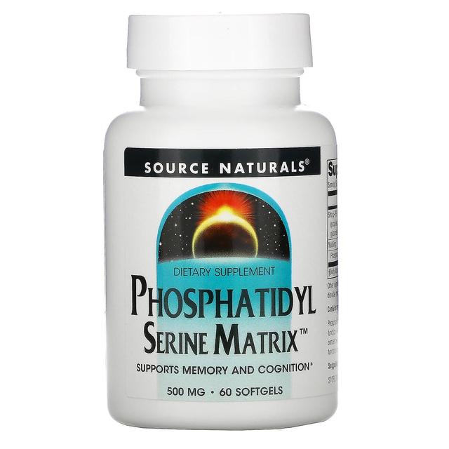 Source Naturals Källa Naturals, Fosfatidyl Serine Matrix, 500 mg, 60 Softgels on Productcaster.