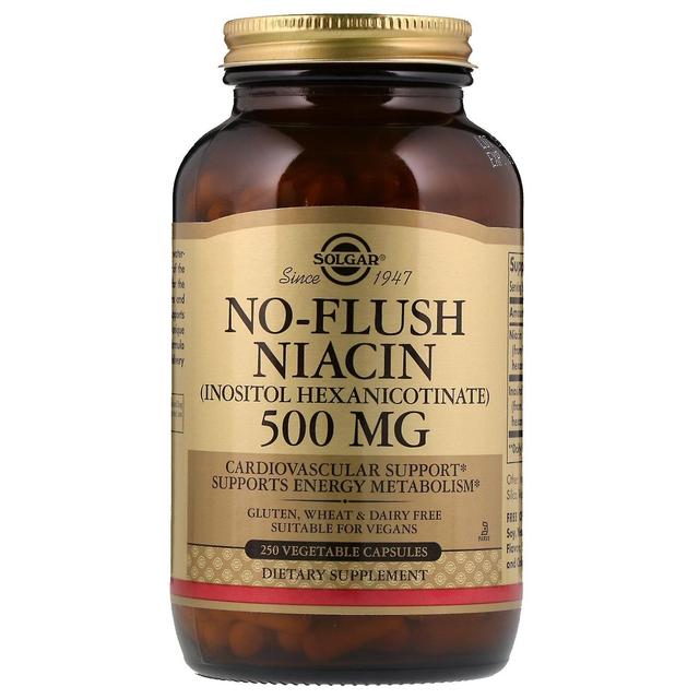 Solgar, Niacina No-Flush, 500 mg, 250 Capsule vegetali on Productcaster.