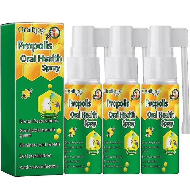 3X Spray de santé bucco-dentaire à la propolis, 1/2 Pcs Spray buccal à la propolis, haleine fraîche on Productcaster.