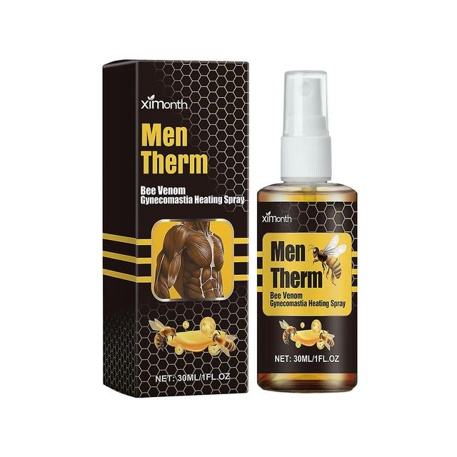 Men Therm Bee Venom, Strengthen The Chest Muscles Bee Venom Oil, Mentherm Bee Venom Gynecomastia Heating Oil Spray 2pcs on Productcaster.