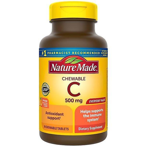 Nature Made Natur gjorde tygges vitamin c 500 mg tabletter, 70 tælle for at hjælpe med at støtte immunsystemet on Productcaster.