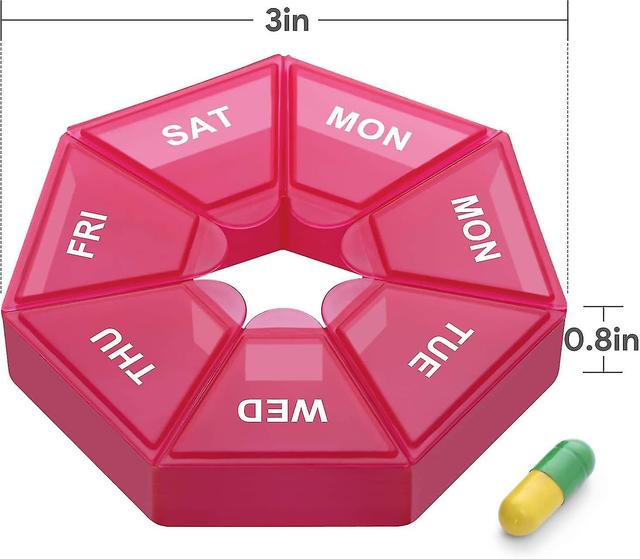 2pcs Pill Boxes 7 Day Portable Storage Box Weekly Organizer To Hold Vitamins, Cod Liver Oil, Supplements And Medication on Productcaster.