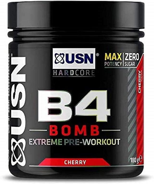 USN B4-Bomb Extreme Opwindende Pre-Workout Supplement Poeder - 300g Cherry Bomb on Productcaster.