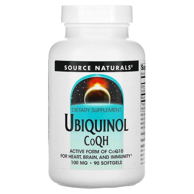 Source Naturals Fonte Naturali, Ubiquinol CoQH, 100 mg, 90 Softgels on Productcaster.