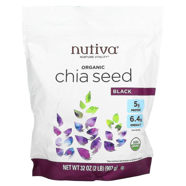 Nutiva, Semente de Chia Orgânica, Preto, 32 oz (907 g) on Productcaster.