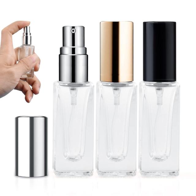 Linkrunning 3 Pcs Rechargeable Vide Voyage Parfum Atomiseur, Transparent Mini Verre Parfum Après-rasage Recharge Flacons 6ml, Brume Petite Et Fine on Productcaster.