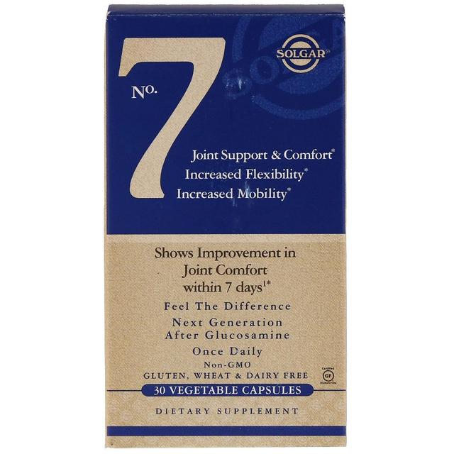 Solgar, No. 7, Joint Support & Comfort, 30 Vegetable Capsules on Productcaster.