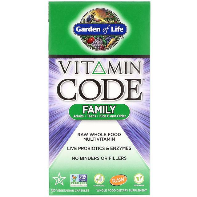 Garden of Life, Vitamin Code, Family, 120 Vegetarian Capsules on Productcaster.