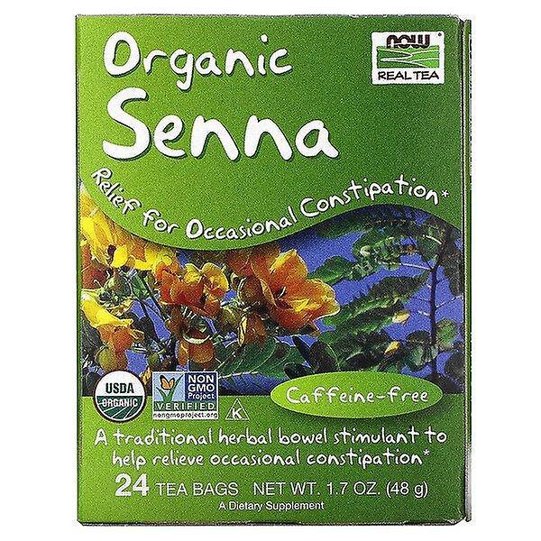 NOW Foods Nu fødevarer, ægte te, økologisk senna, koffeinfri, 24 teposer, 1,7 oz (48 g) on Productcaster.