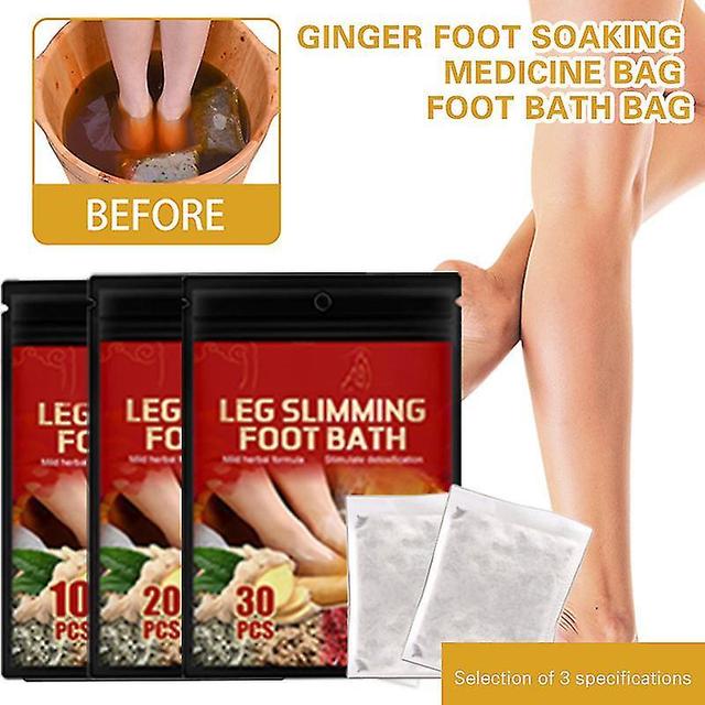 Leg Slimming Foot Bath Bag Dispelling Cold Dampness Ginger Foot Bath Bag Professional Body Health 20pcs on Productcaster.