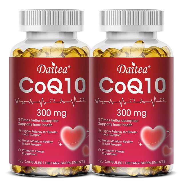 Vorallme Daitea High Absorption 300mg Coq10 Softgelsheart Health & Energy Productioncardiovascular And Cholesterol Health 120 count-2 bottle on Productcaster.