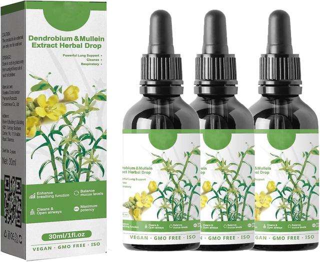 Herbal Lung Health Essence - Dendrobium and Mullein Extract, 30ml Drops. Powerful Lung Support, Herbal Body Care. (1/2/3 Bottles) 2PCS on Productcaster.