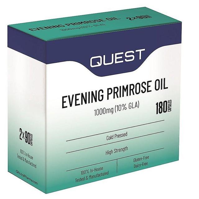 Quest Vitamins Evening Primrose Oil 1000mg (Twin Pack 2X90) Caps 180 (P606564) on Productcaster.