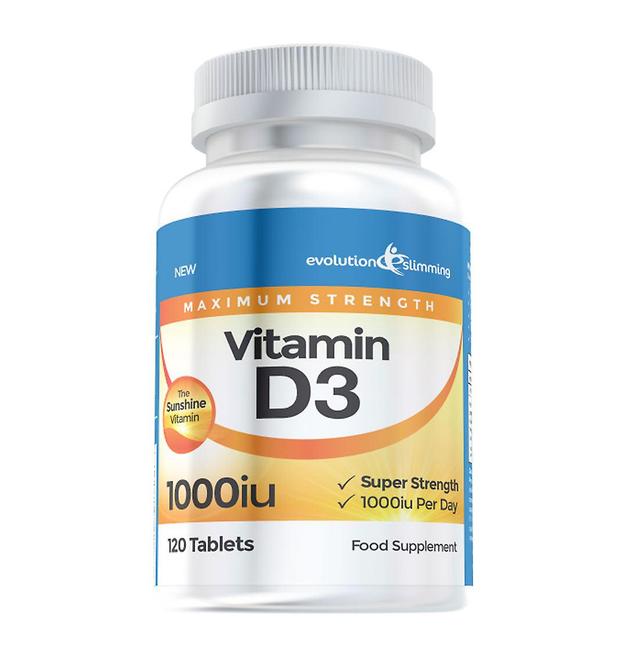 Evolution Slimming Vitamin D D3 1 000 IE tabletter - 120 tabletter - 120 mjuka gelkapslar - vitamintillskott - Evolution bantning on Productcaster.