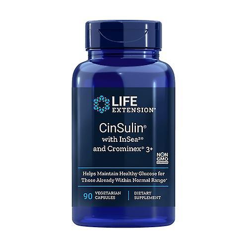 Life Extension CinSulin with InSea2 and Crominex 90 vegetable capsules on Productcaster.