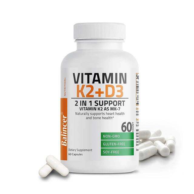 Vorallme 2-in-1 Nahrungsergänzungsmittel, Bio-Vitamin K2 + D3, hoch resorbierbar, gentechnikfrei 60 count-1 bottle on Productcaster.