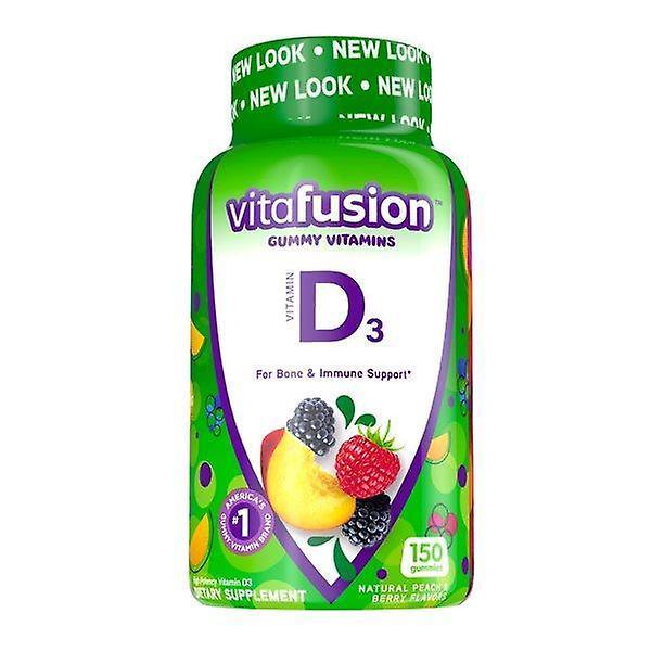 Vitafusion vitamin d3 gummy vitaminer, 50mcg per portion, immunsystemet støtte, lækre fersken og bær smag, 150 ct on Productcaster.