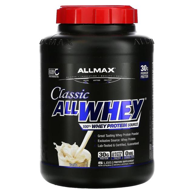 ALLMAX, Classic AllWhey, 100% Whey Protein, Vaniglia, 5 libbre (2,27 kg) on Productcaster.