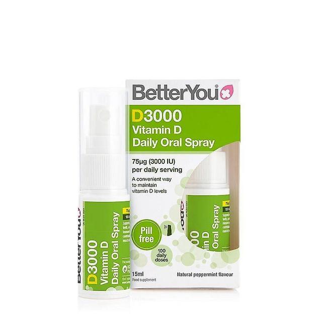 Better You BetterYou DLux3000 Vitamin D Oral Spray 15ml on Productcaster.