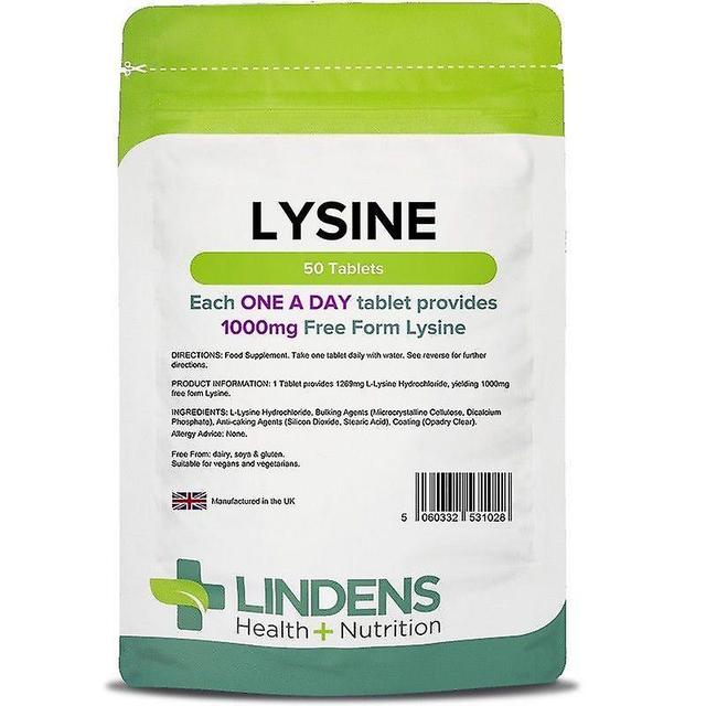 Lindens lysin 1000mg tabletter 50 (1028) on Productcaster.