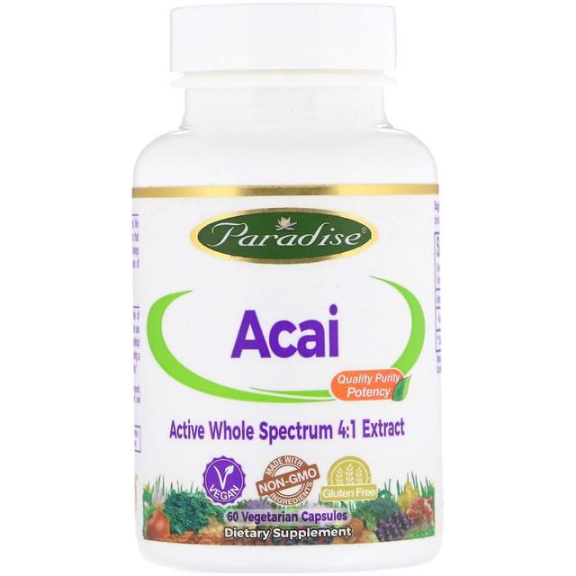 Paradise Herbs, Acai, 60 Vegetarian Capsules on Productcaster.