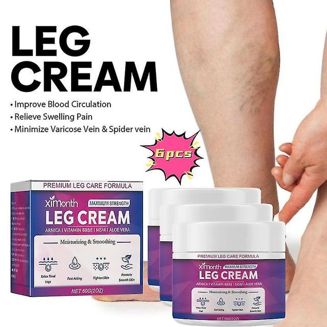 Ximonth Leg Care Cream Relieves Leg Pain And Swelling, Repairs Leg Bulges And Varicose Veins Care Cream Massage Oil1pcs) 6PCS on Productcaster.