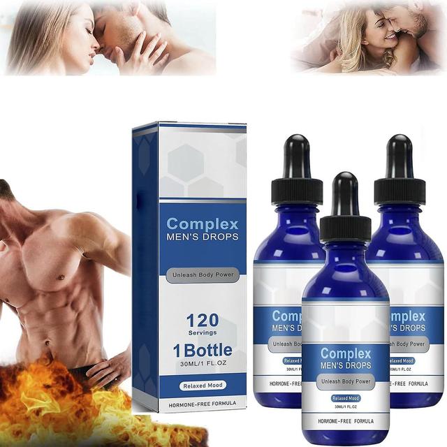 Mamusk Complex Mens Drops, 30ml Complex Men's Drops, Super-Potent Version Secret Drops For Strong Men, Blue Direction Drops for Men 3pcs on Productcaster.