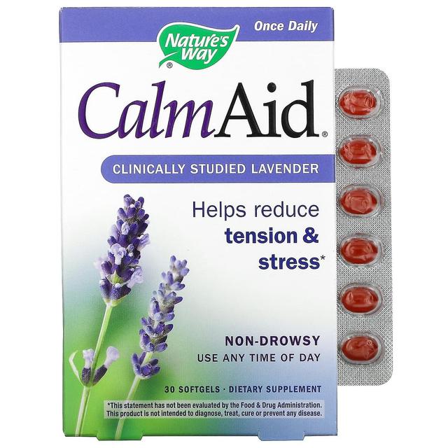 Nature's Way Naturens sätt, CalmAid, kliniskt studerad lavendel, 30 Softgels on Productcaster.